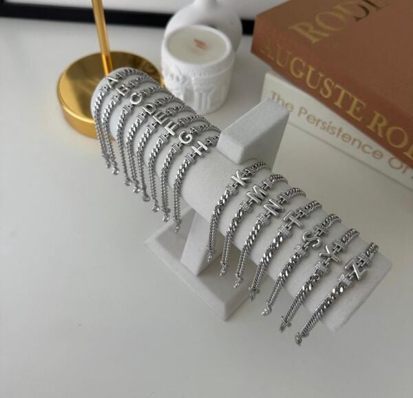 Gold-Gümüş Harfli Bileklik